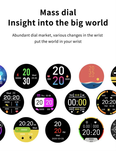 Sleek LIGE smartwatch with full touch display.
