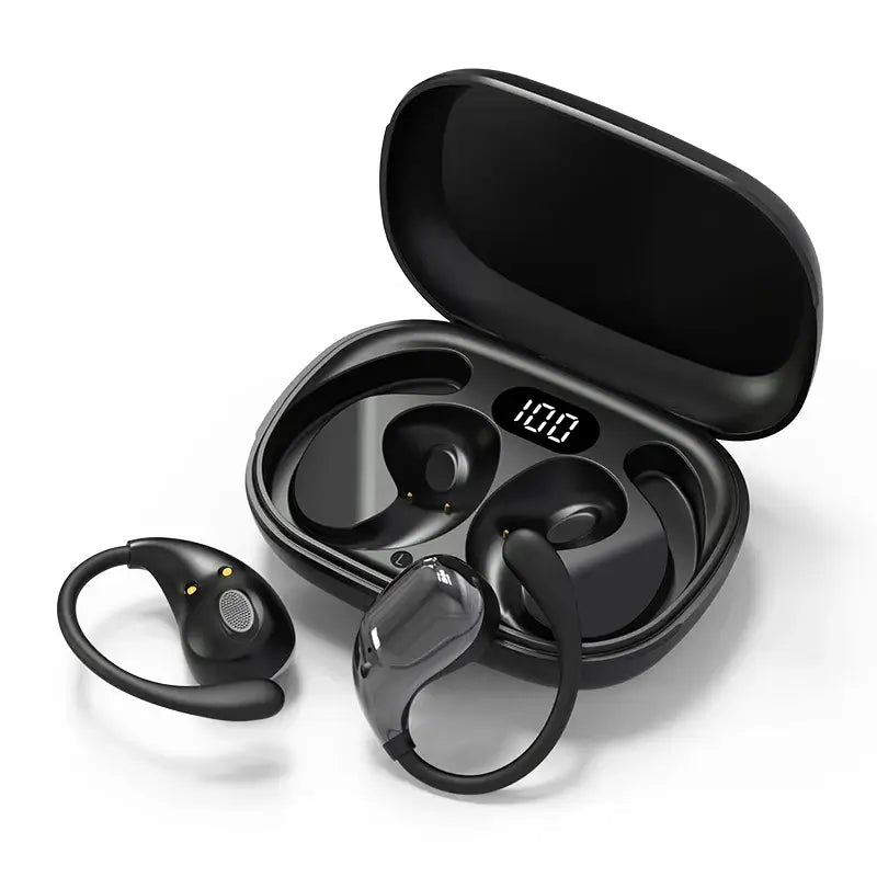 Dual earbuds for immersive stereo experience.
