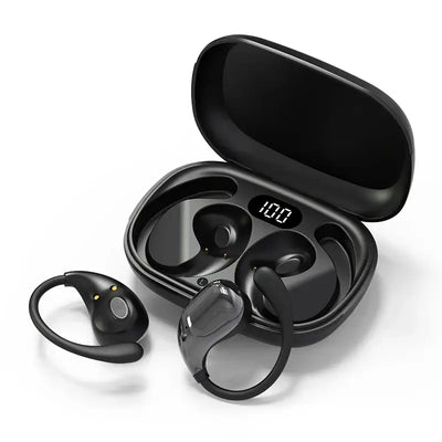 Dual earbuds for immersive stereo experience.