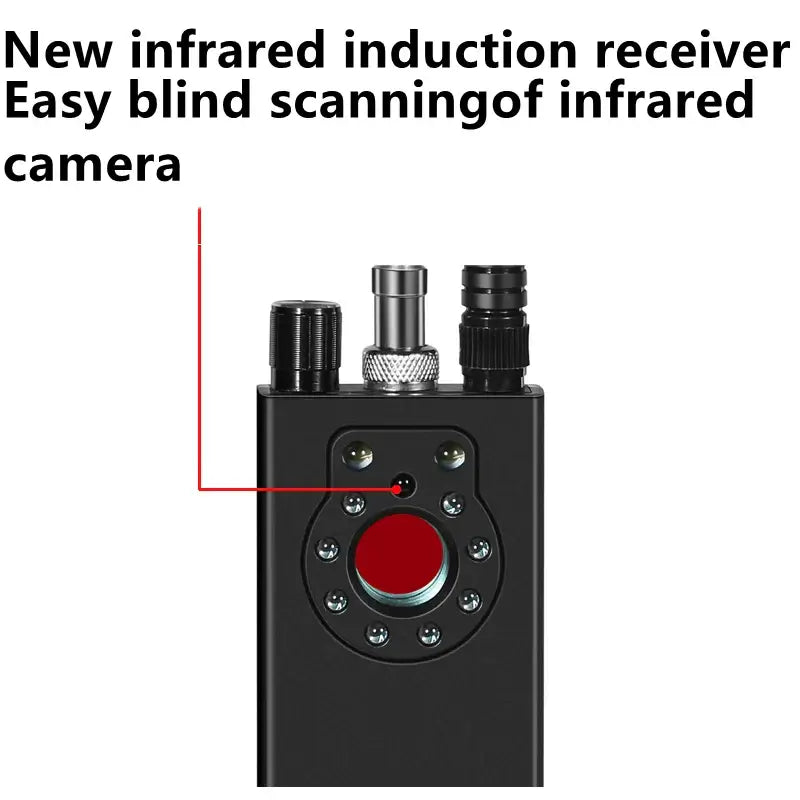 Alerts to hidden cams & spy bugs.