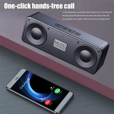Powerful subwoofer delivers deep bass.