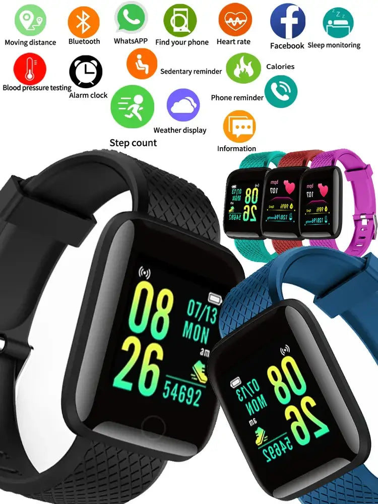 Track steps and calories with the 116 Smart Fitness Bracelet.