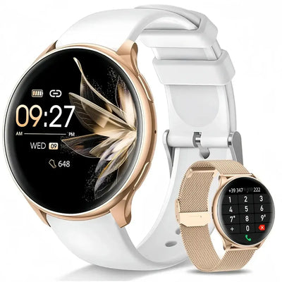 Stylish smartwatch with phone call function for women.
