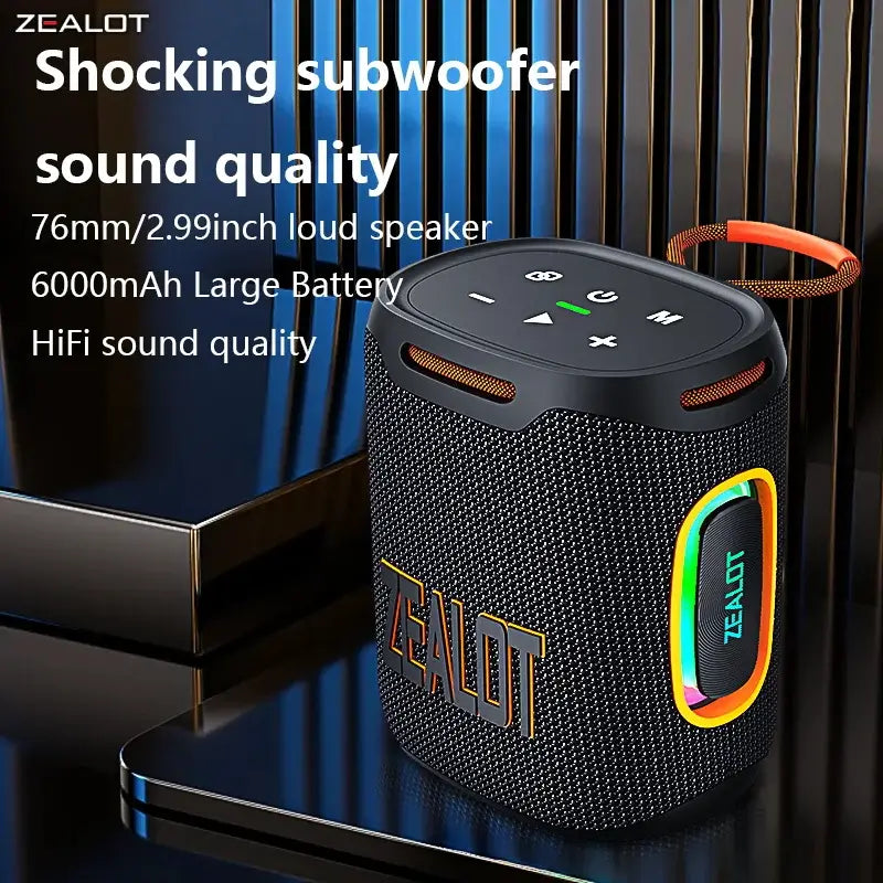 Rechargeable speaker with 6000mAh battery