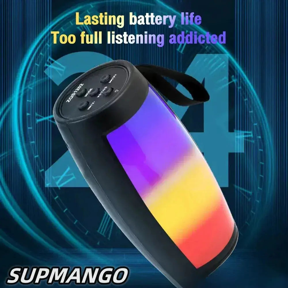 Enjoy booming bass and vibrant lights on the go.