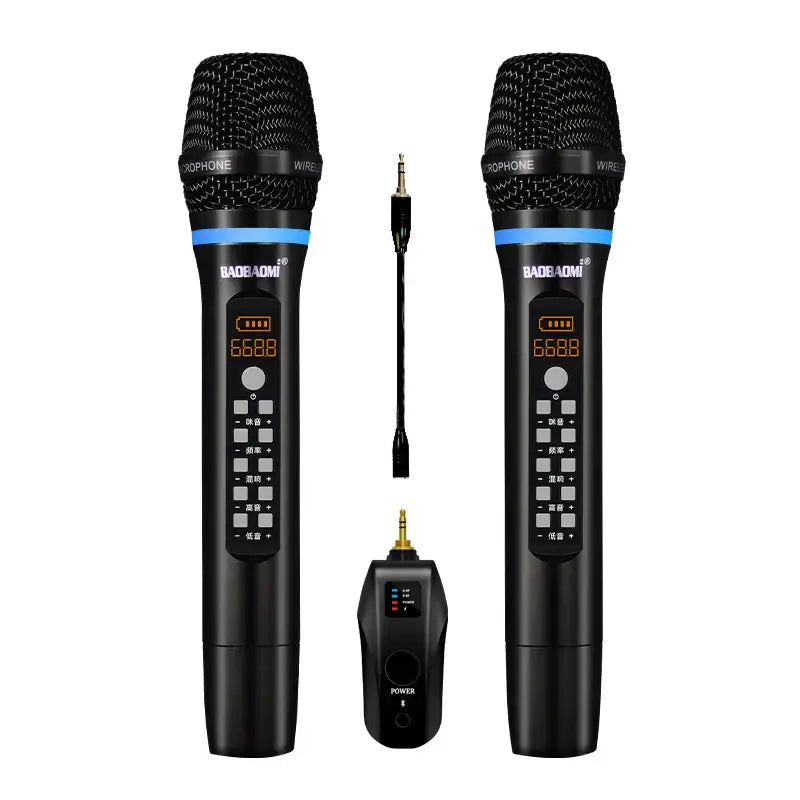 Cordless UHF wireless microphone for karaoke.