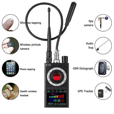 K19+ detects hidden cameras & spy bugs.