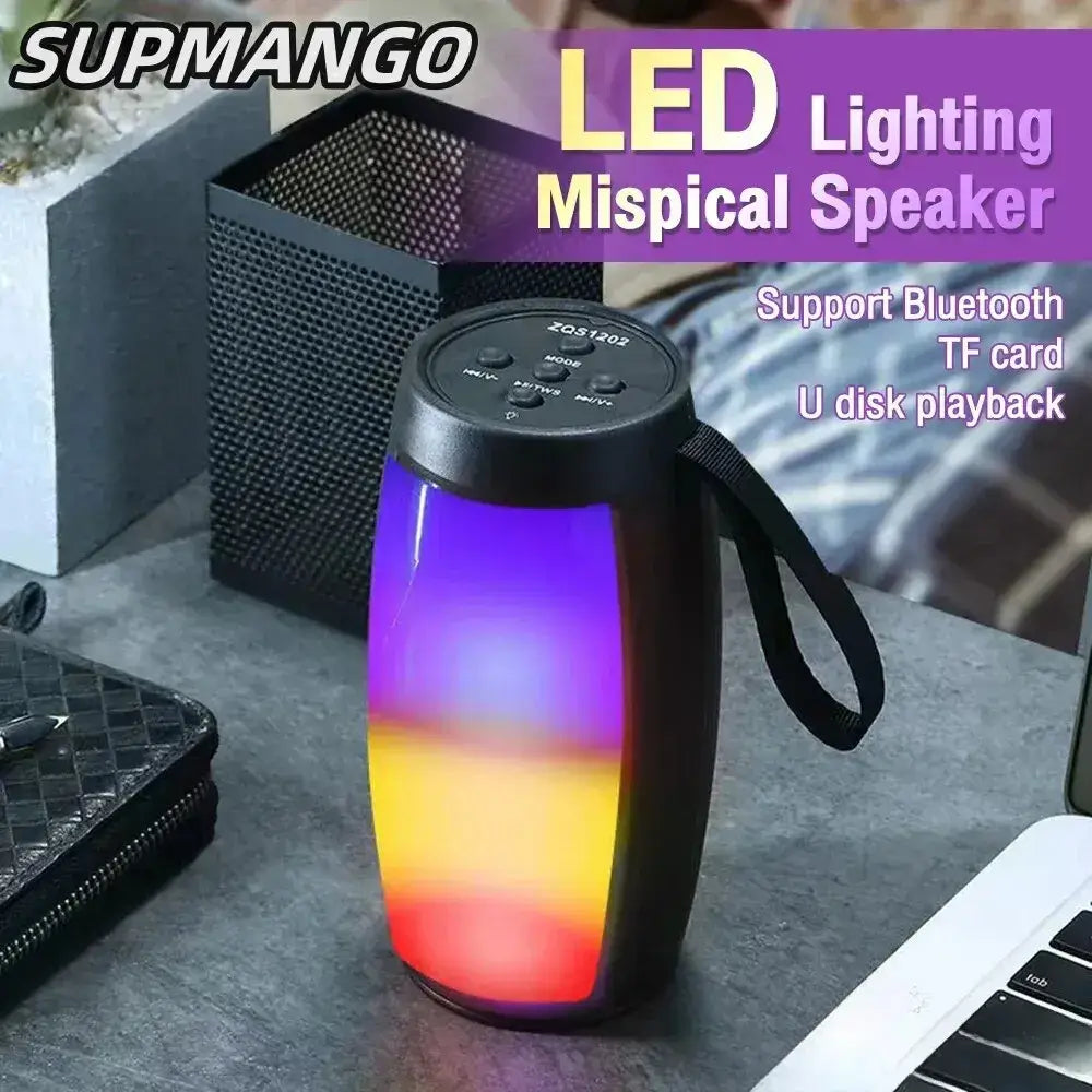 Compact MP3 player speaker with subwoofer-level sound.