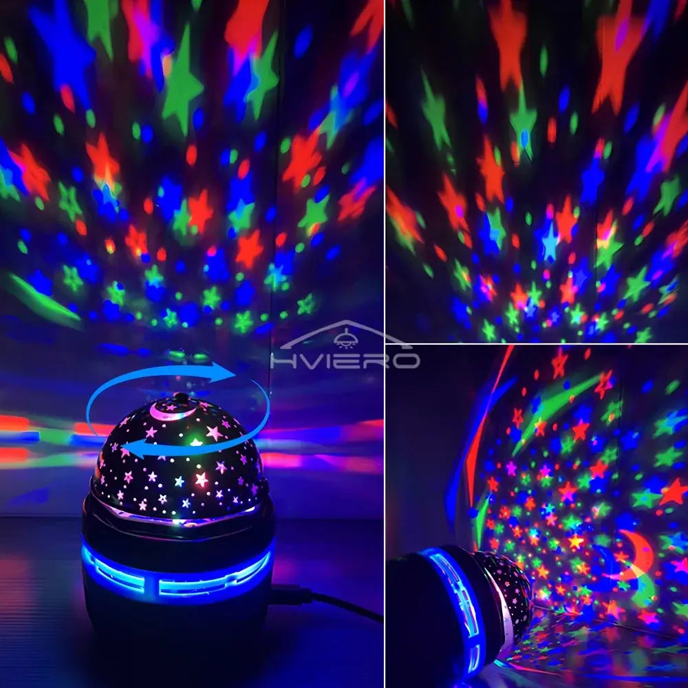 Make movie nights magical with a spinning galaxy above.