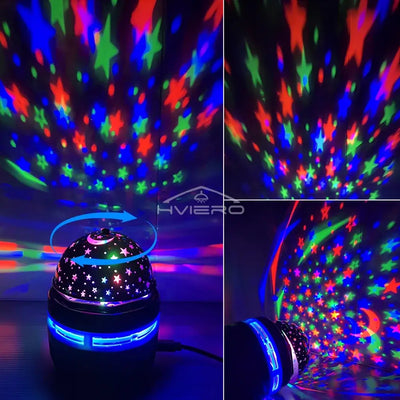 Make movie nights magical with a spinning galaxy above.