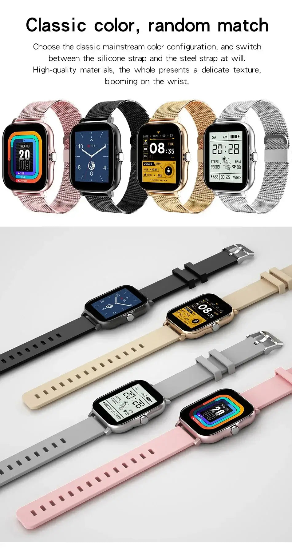 Bluetooth call support – talk right from your wrist.