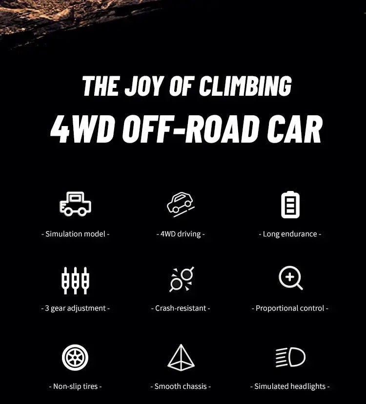 Durable build for tough off-road action.