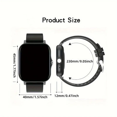 Sleek 1.83” HD smart watch with wireless calling and voice assistant.