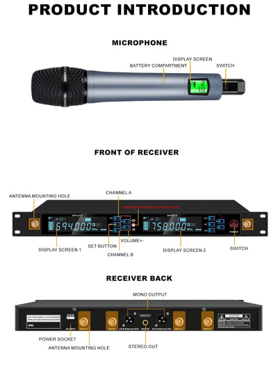 Compatible with PCs, amplifiers, and PA systems.