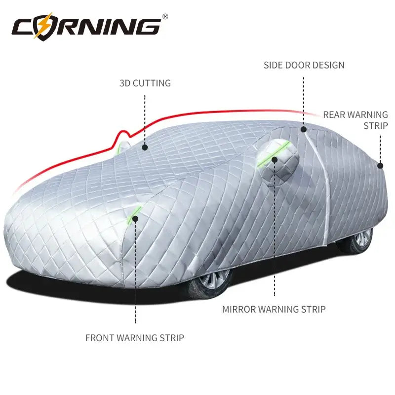 Strong cover prevents hail damage.