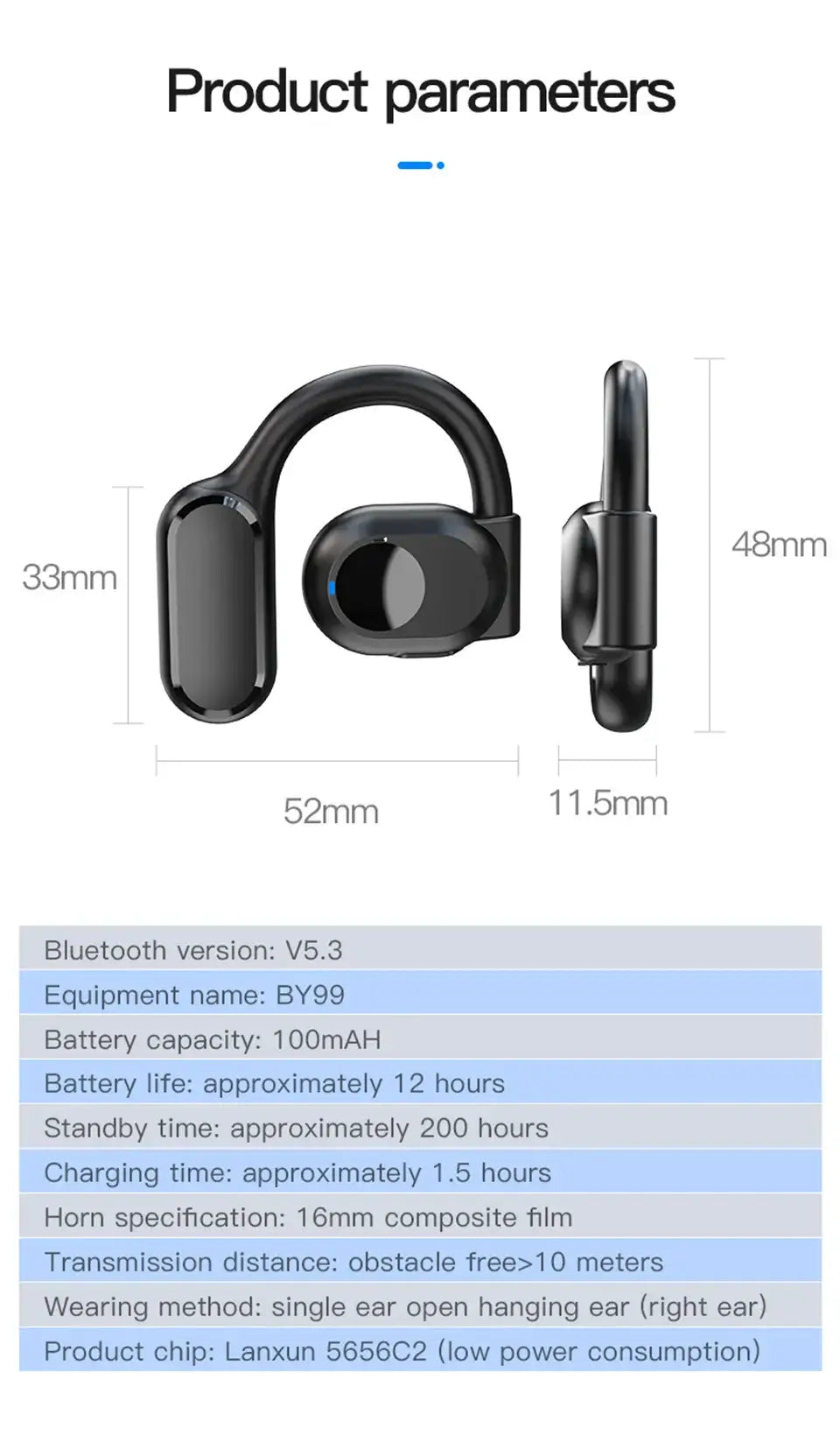 Handsfree control for music and calls.