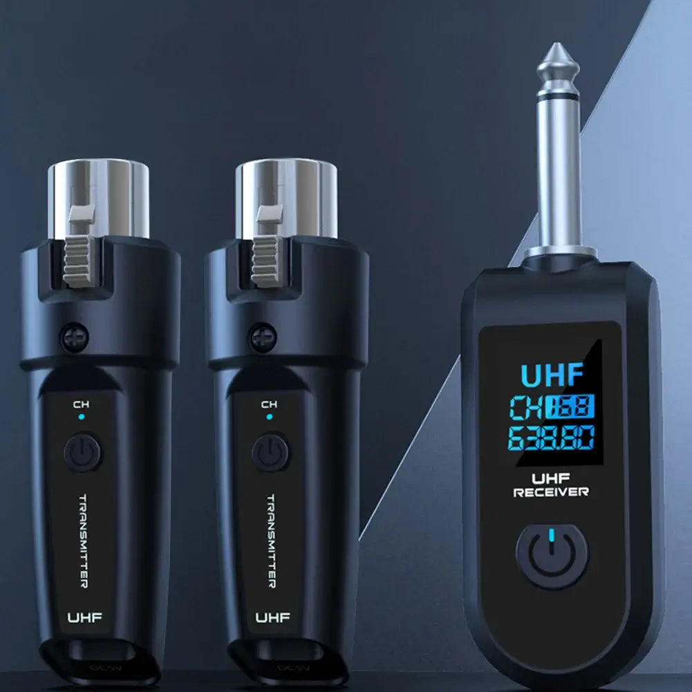 Compact, portable wireless mic converter kit.