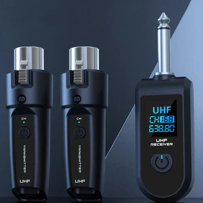 Compact, portable wireless mic converter kit.