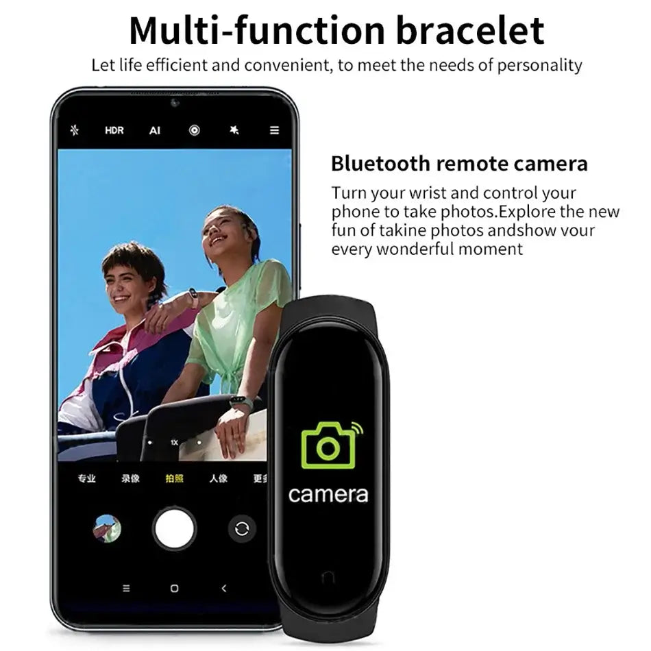 Track your fitness with the M6 smart bracelet.