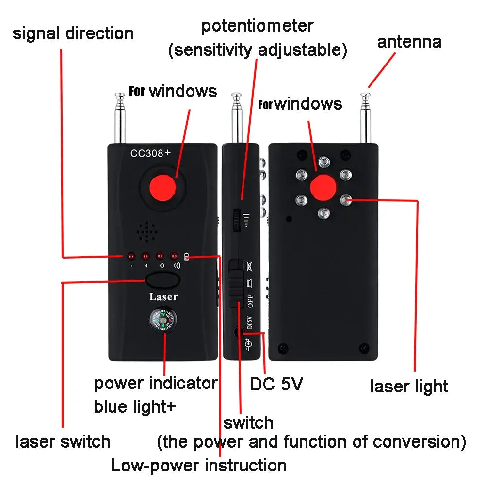 Reliable CC308+ anti-spy device tool.