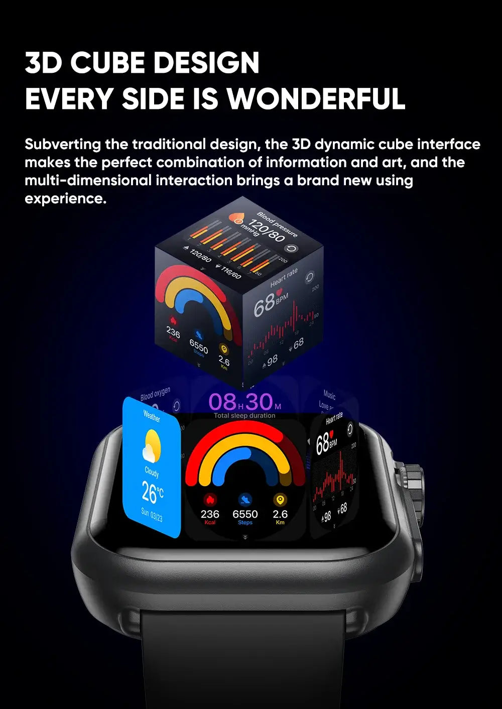 Real-time 24-hour heart rate monitoring.