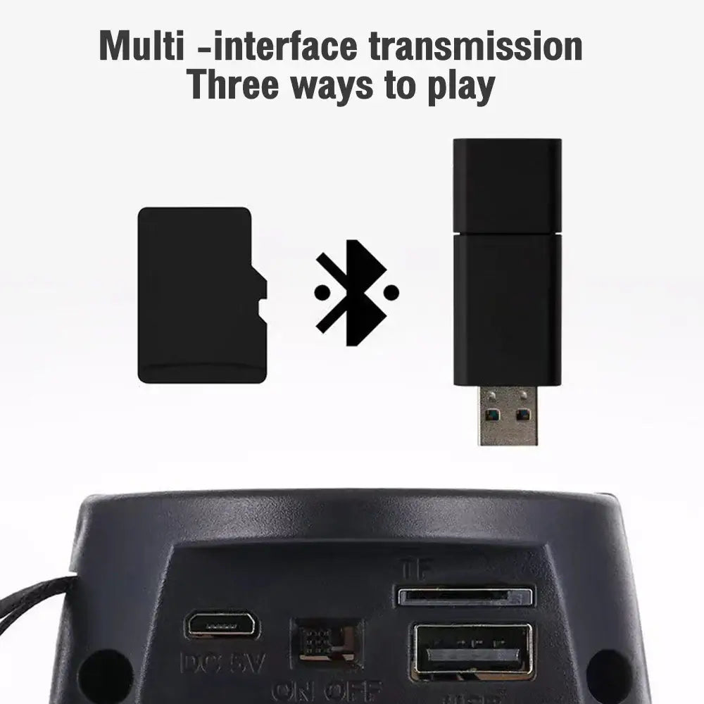 Wireless connection and high-quality stereo audio.