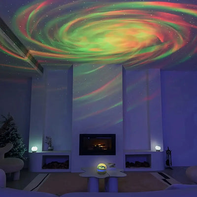 Galaxy projector with dynamic effects.