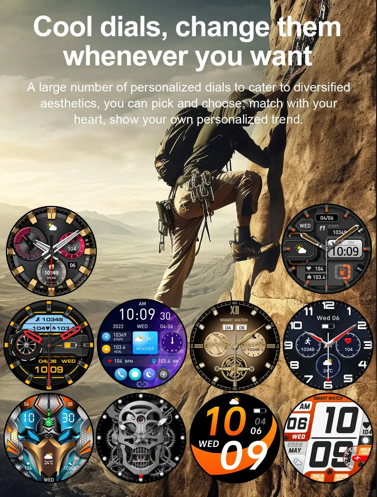 Brilliant AMOLED display smartwatch with flashlight.