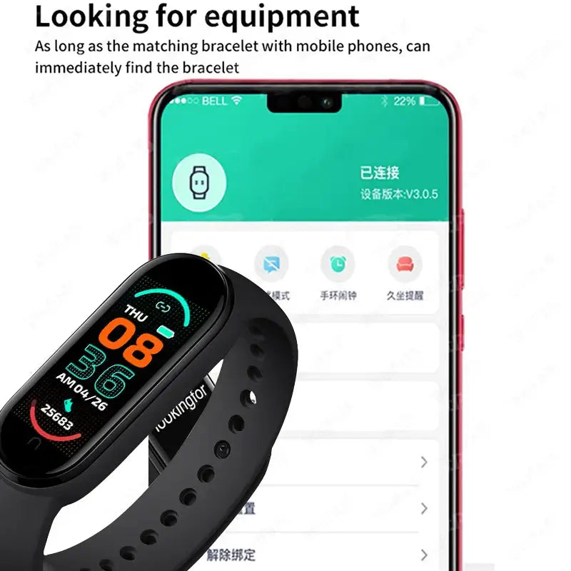 Track your fitness with the M6 smart bracelet.
