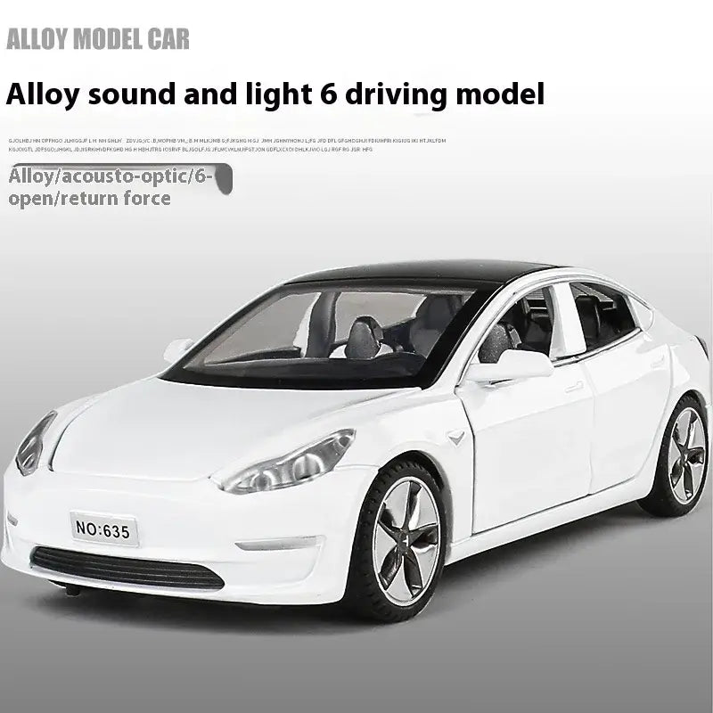 Detailed metal car with realistic features.