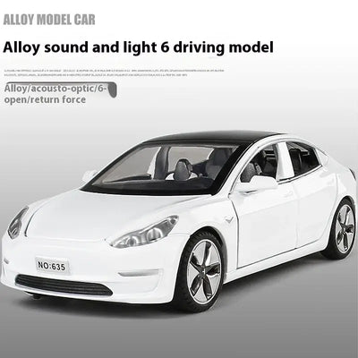 Detailed metal car with realistic features.