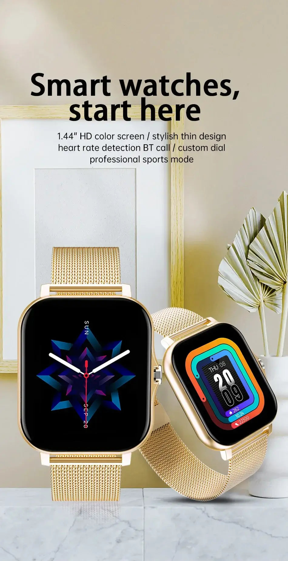 Bluetooth call support – talk right from your wrist.