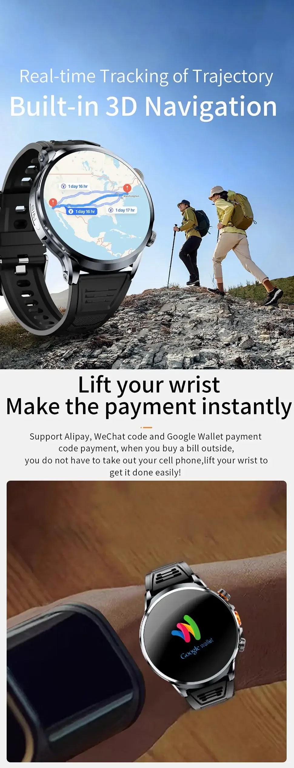 Massive 1100mAh battery powers you through the day.