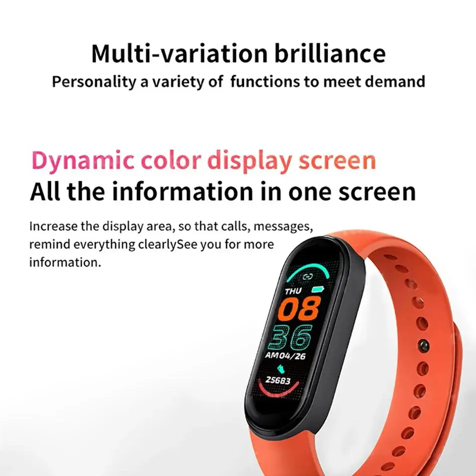 Track your fitness with the M6 smart bracelet.