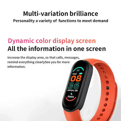 Track your fitness with the M6 smart bracelet.