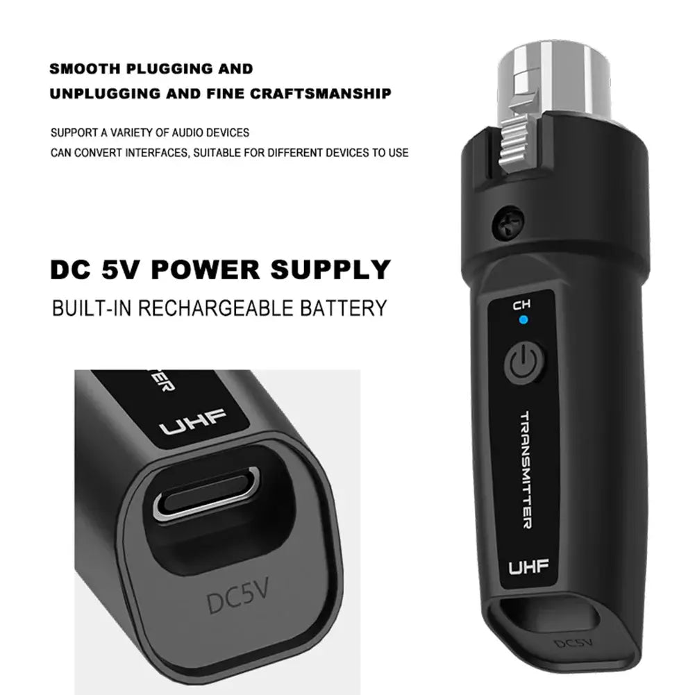 Supports up to 100 feet transmission range.