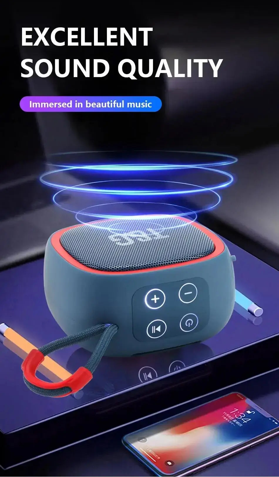 Loud portable speaker for everyday use
