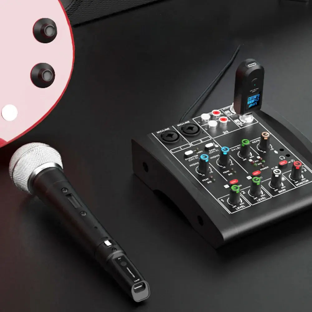 XLR adapter turns wired mic into wireless.