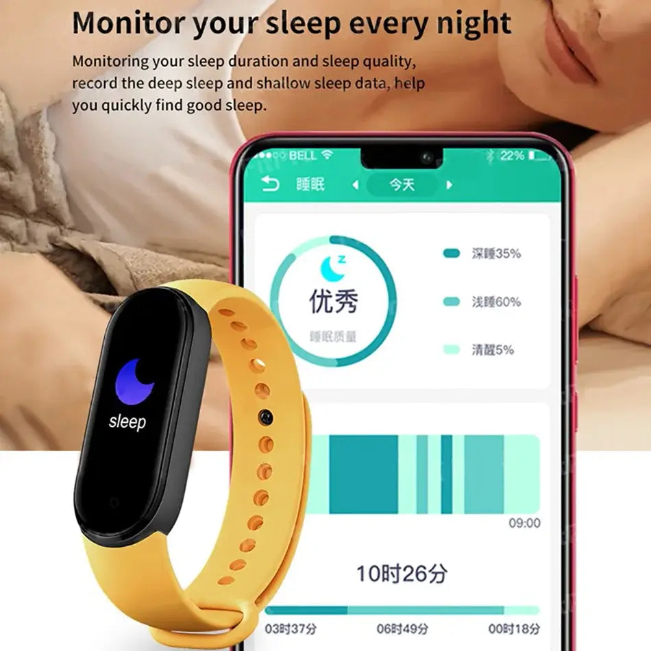 Track your fitness with the M6 smart bracelet.