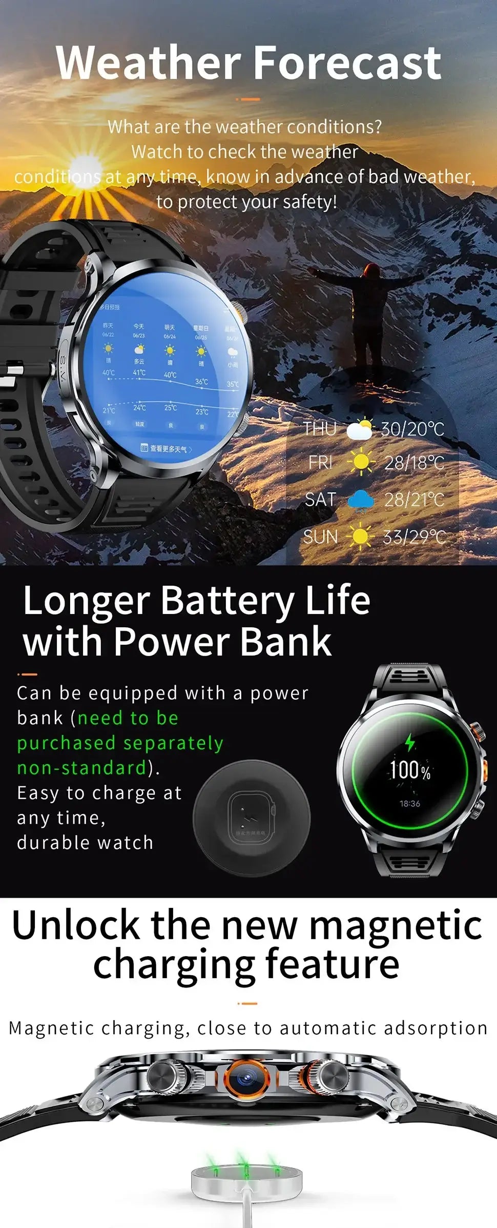 Massive 1100mAh battery powers you through the day.